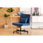 Fauteuil de bureau carré bleu revêtu de lin, réglable en hauteur, pivotant à 360 ° et inclinable, avec rembourrage en mousse à mémoire de forme-1519085281-1519085855