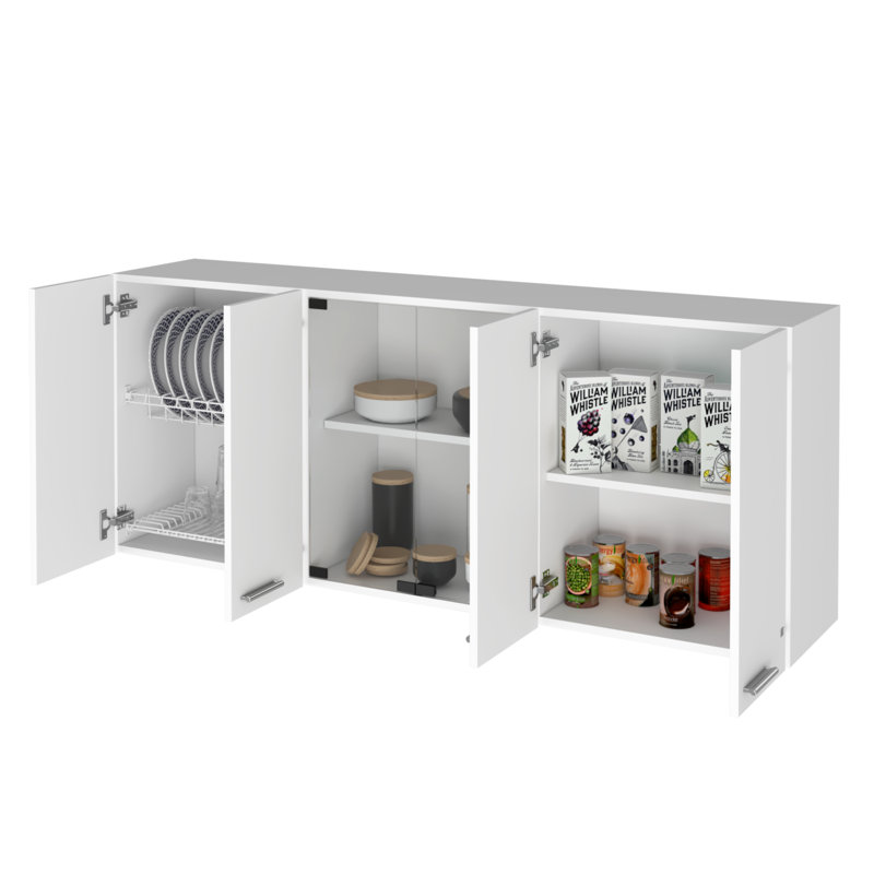 Superior 59" Wide Wall Cabinet, White