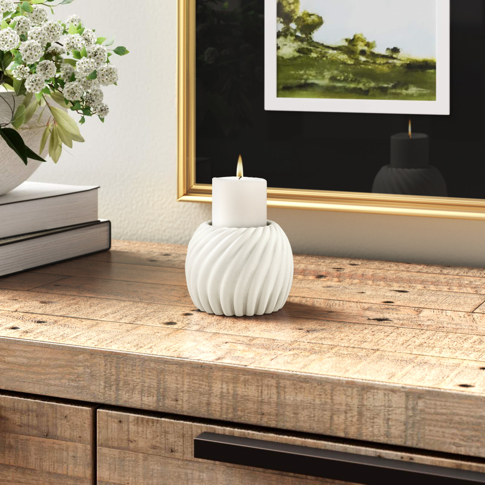 Genuine Marble Votive Candle Holder
