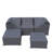 Housse pour ensemble de conversation en rotin Huang