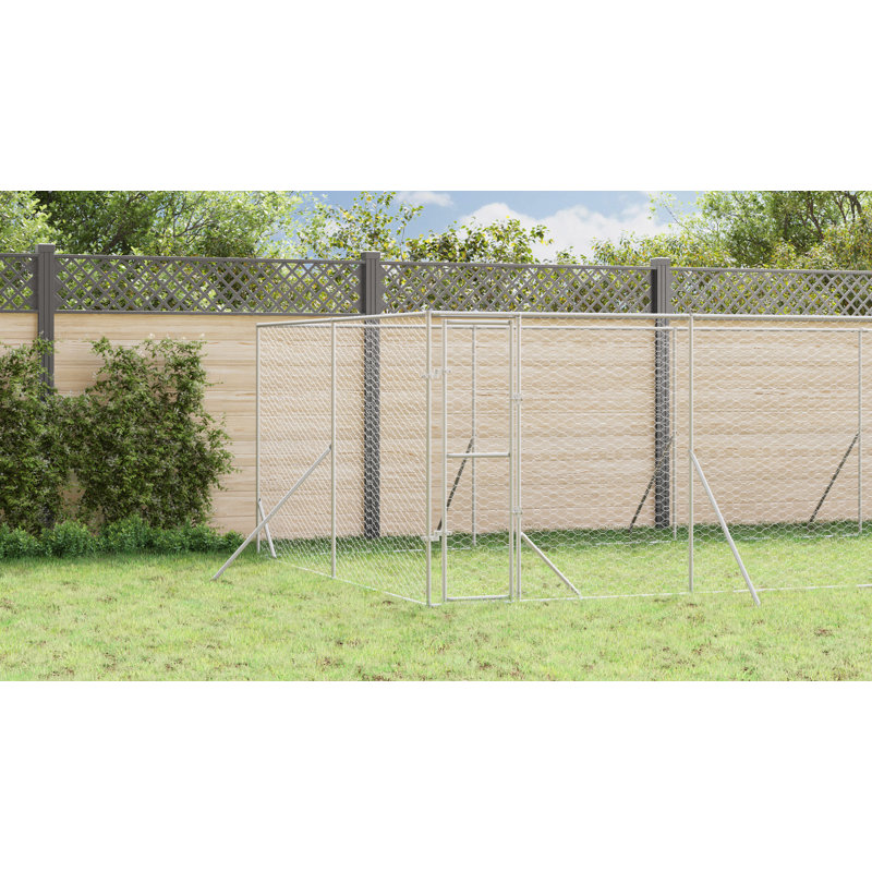 Chenil d'extérieur pour chien Vidaxl, 79.2" H x 314.4" W x 472.8" D