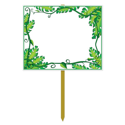 "Blank" Jungle Yard Sign - 12" x 15" - Pack of 6