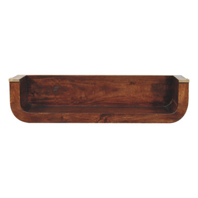 Console flottante en bois massif Indira