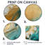 «Summer Bliss Teal Gold» - art mural plage et océan-445602750-445602747