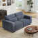 Modern Sofa With Removable Washable Linen Fabric Cover, Upholstered Couch With Deep Seats And Wide Armrests For Living Room