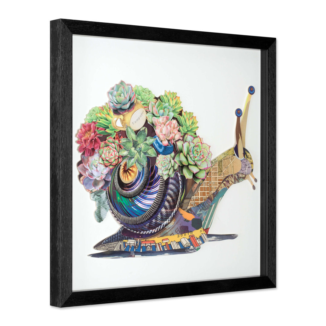 Snail with Flowers Wall Décor