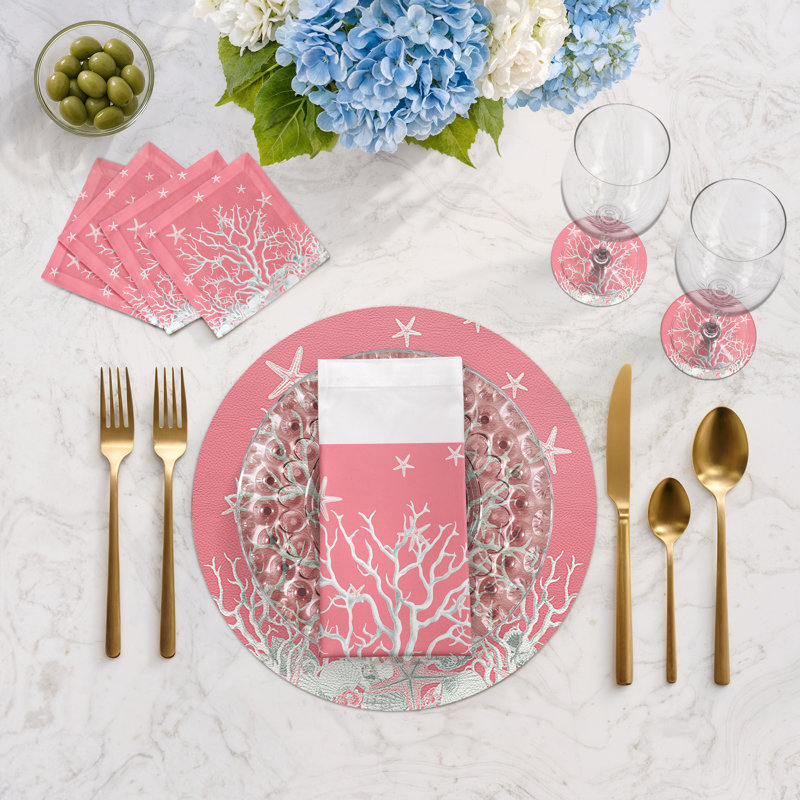 Square Napkins, Pink
