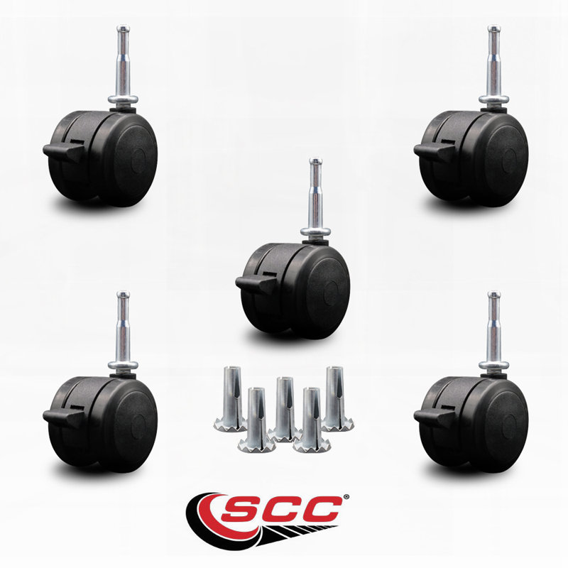 Black Floor Safe Twin Casters