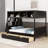 Leda Twin over Full Futon Bunk Bed with Bookcase by Runforrest-748128746