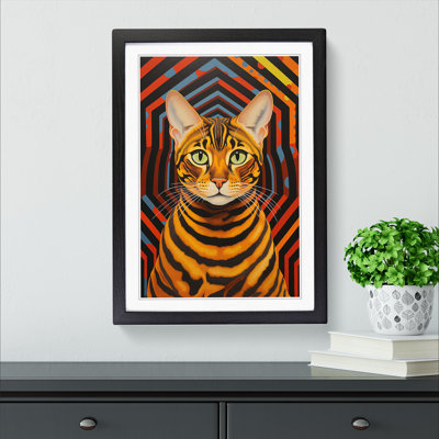 Bengal Cat Op - Framed Print