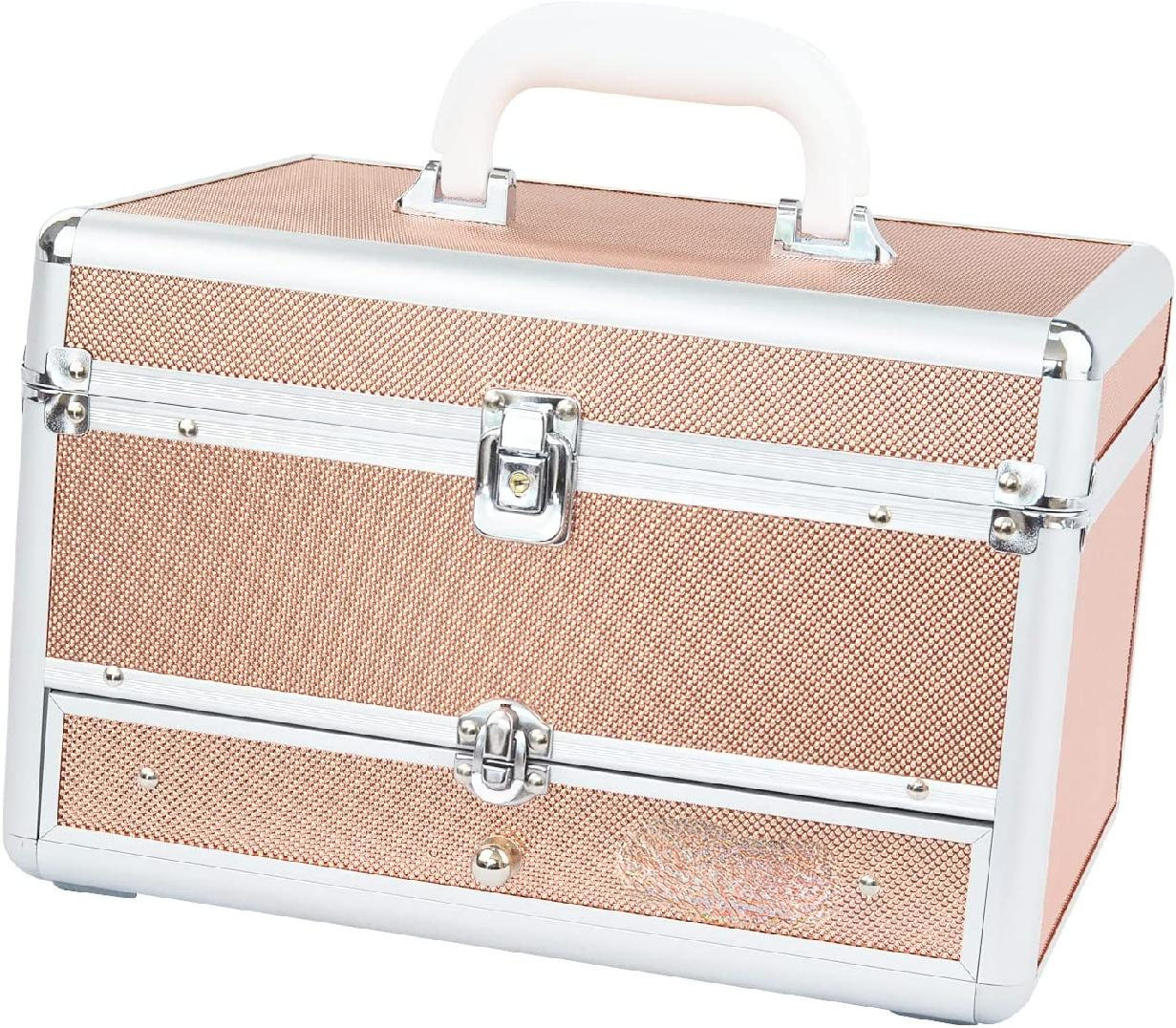 Latitude Run® Large Makeup Train Case with Trays and Drawer Wayfair