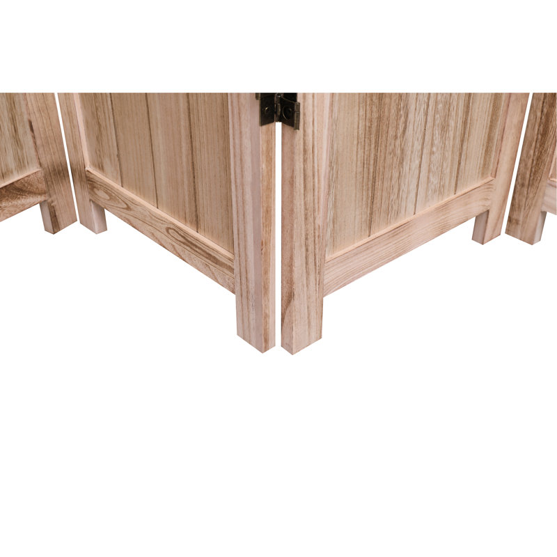 6 paravents pliables en bois massif, 82,8 po x 65 po, finition naturelle pour écran de décoration intérieure