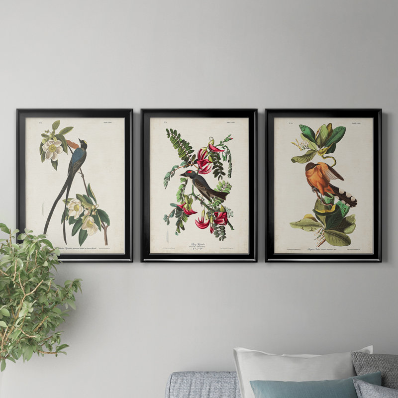 «Pl 168», ensemble de 3 impressions sur toile tendue à fourche, Toile avec cadre noir, H 26,5 po x l 109,5 po x P 1,5 po