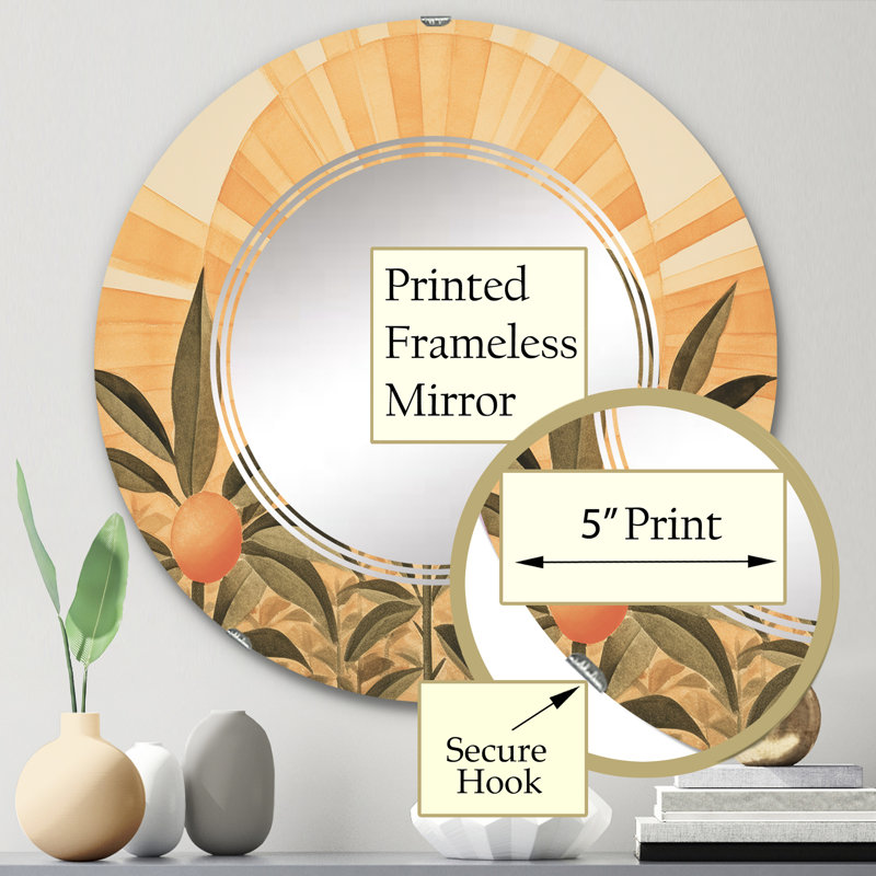 Miroir mural rond Lonato, 24 po x 24 po