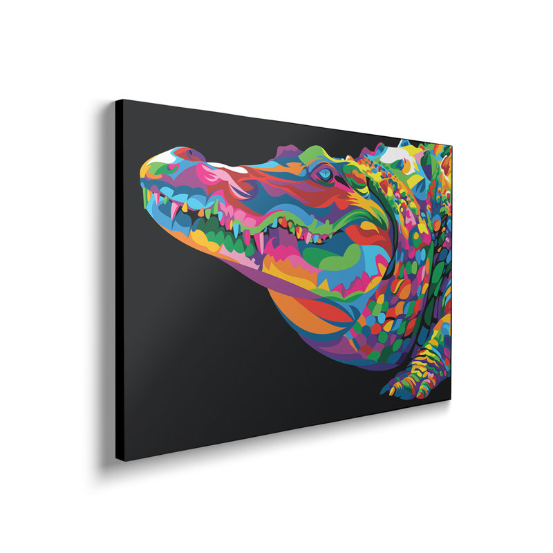 Reproduction d'art sur toile Steemplix - sourire de crocodile par Bob Weer
