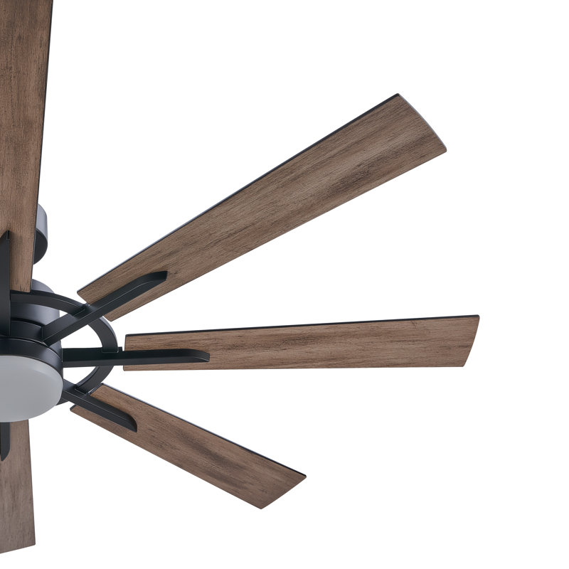 Ventilateur de plafond 60 po à 8 pales avec moulin à vent de ferme moderne avec 60 lumières DEL et télécommande