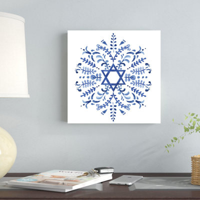 " Indigo Hanukkah IV " by Victoria Borges