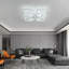 8-Light 60cm Modern Ceiling Light, Dimmable LED Flush Mount with Remote, Rectangle Acrylic Chandelier-933874085