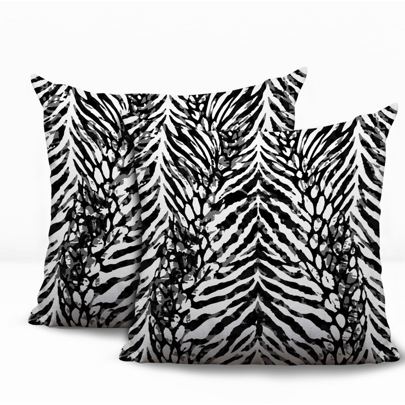 Oreiller réversible intérieur / extérieur Gorgi, 18x18, Black