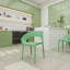 Chaise d'appoint en polypropylène Haze Green-2083451892