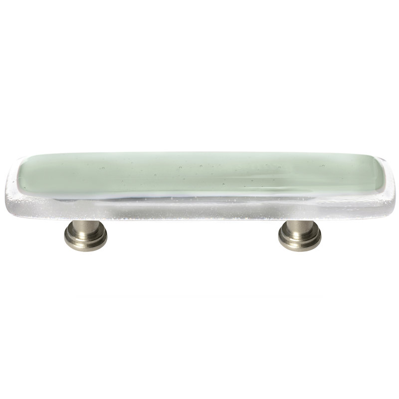 Poignée barre 3 po CTC Aqua, Chrome poli, Aigue-marine