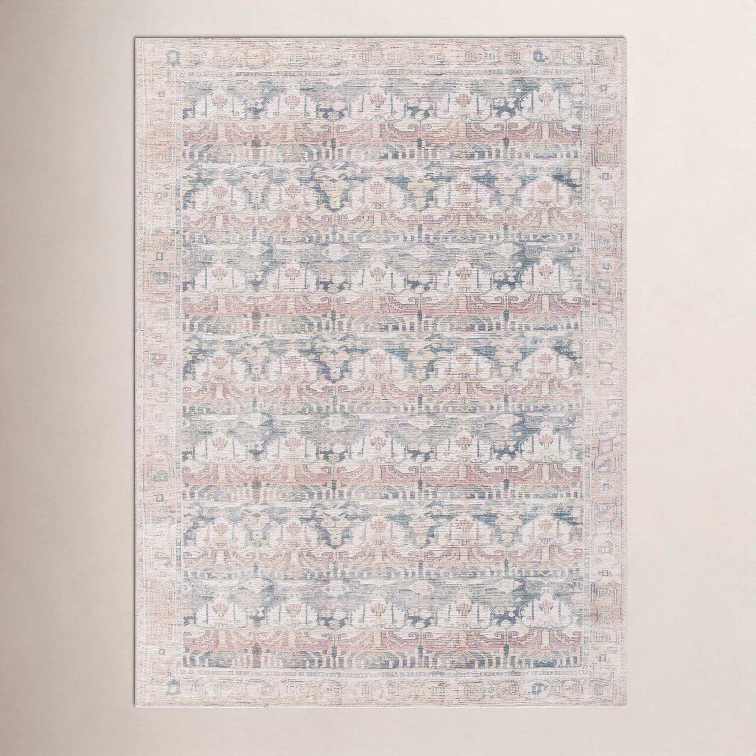 Yaruna Machine Washable Rug, Rectangle 6'7" x 9'