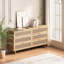 Console en bois avec 6 tiroirs, bois
