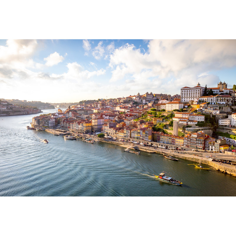 View To Porto Over River Douro - Wrapped Canvas Print, 81cm H x 122cm W