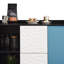 Buffet moderne avec buffet, porte, 2 tiroirs et 2 rangements ouverts-2089164832-2100460187