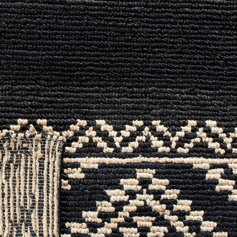 Sirois Natural Fiber Hand Woven Jute Geometric Rug, Runner 2'3" x 8'