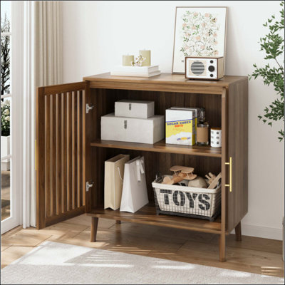 Buffet avec rangement, armoire de ferme avec portes à persiennes, armoire à café en bois pour la cuisine, la salle à manger, le salon et le vestibule