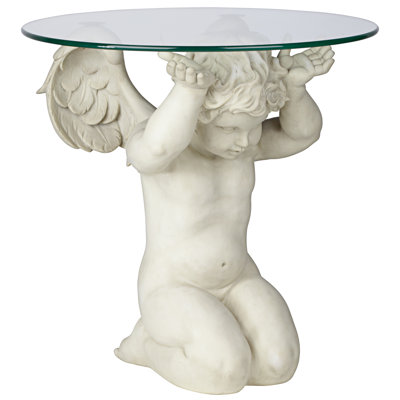 Cherubs Care Angelic Figurine End Table