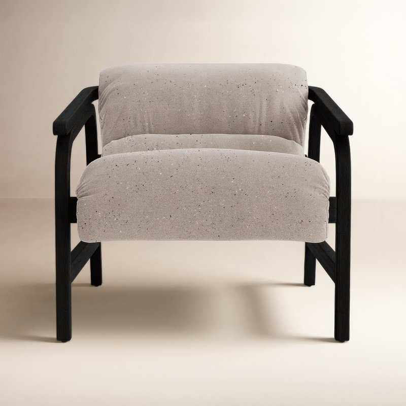 Cellire Chair, Stone Linen, Black
