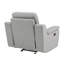 Fauteuil inclinable en cuir gris avec support lombaire et coins renforcés avec base en acier inoxydable - Poids du colis: 164,84 lb
