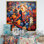 Folk Art Wind Turbines Village I - Wind Turbines Wall Art