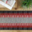 Tapis décoratif à rayures noir/rouge/gris zlatkus-28743793