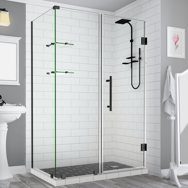 Cabine de douche rectangulaire à charnière 38 po x 72 po Bromley GS
