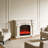 Solid Wood Electric Fireplace with Realistic Flame