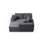 Canapé modulaire moderne en forme de L, velours côtelé moelleux, sans assemblage, gris