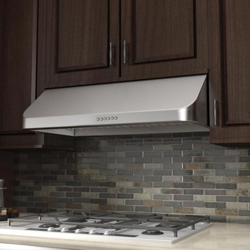 36" 600 CFM Convertible Under Cabinet Range Hood in Brushed Stainless Steel