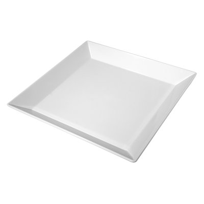 White 11" Square Melamine Platter