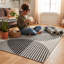 JETT Black & Ivory Abstract Machine Tufted Area Rug-320681717