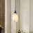 1-Matte black iron dimmable glass pendant light