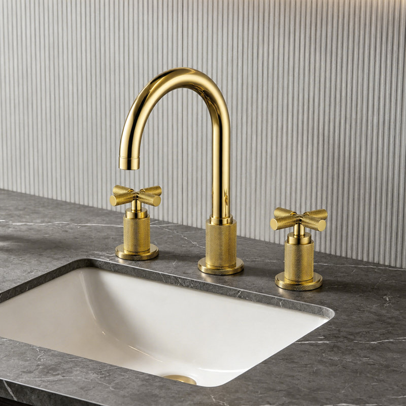 Widespread 2-Handle Bathroom Faucet, Cross Handle