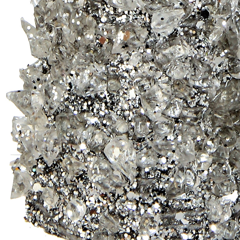 Décoration décorative Chunky, Argent, H 24 po x l 5 po x P 5 po