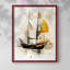 NAUTICAL Series CCCCLIIII - Impression encadrée de qualité supérieure - Prêt à être accroché - Aucun clou requis-1194290448-1194290451