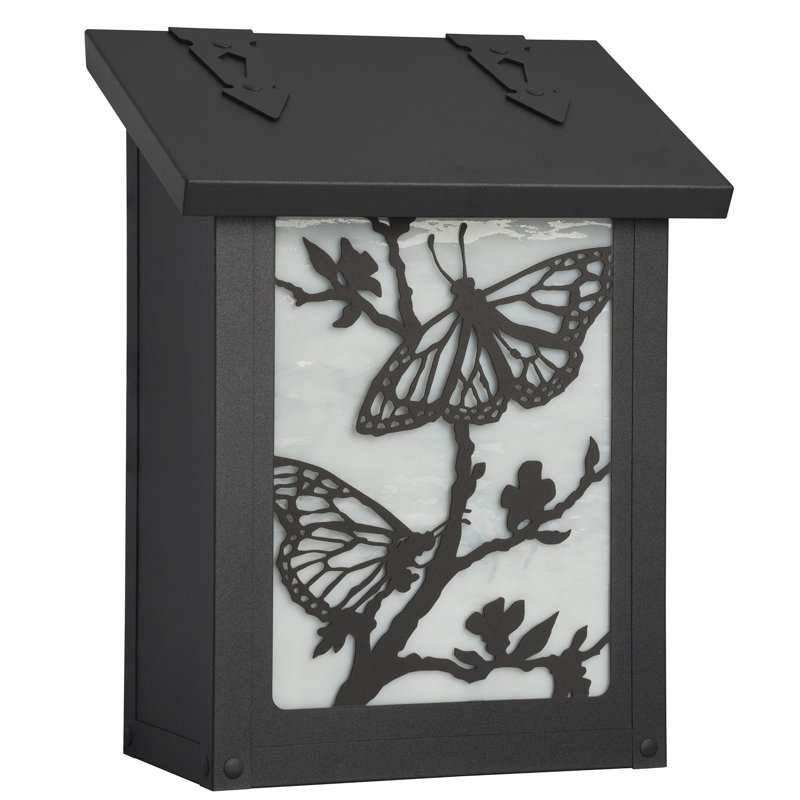 Boîte aux lettres murale Monarch, Noir texturé / blanc vif