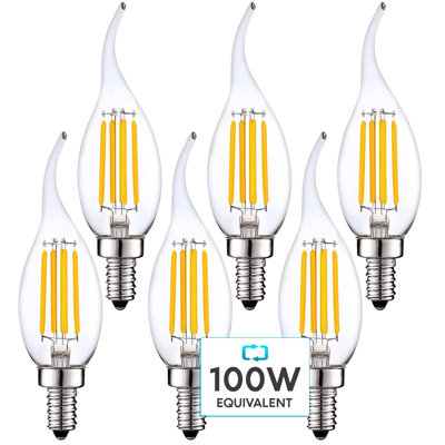 7 Watt C11 LED  Dimmable Light Bulb Base