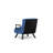 Modern 1-Seat Sofa-Bed, Blue Fabric, 26.4 x 26.4 x 16.1 inches | 100% Metal Frame, 100% Polyester | 14-Level Adjustable Backrest, Easily Converts to Bed | Maximum Weight Capacity: 220 lbs | Perfect for Small Spaces-2133914903