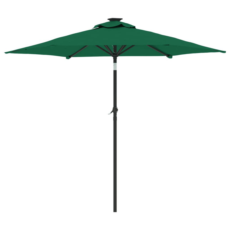 Beach Parasol, Green, 212cm H x 225cm W x 225cm D